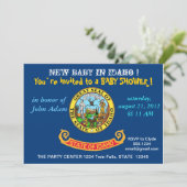 Baby shower Uitnodiging met vlag van Idaho (Staand voorkant)