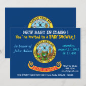 Baby shower Uitnodiging met vlag van Idaho (Voorkant / Achterkant)