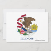 Baby shower uitnodiging met vlag van Illinois (Achterkant)