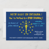 Baby shower uitnodiging met vlag van Indiana (Voorkant)