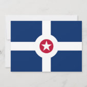 Baby shower uitnodiging met vlag van Indianapolis (Achterkant)