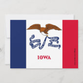 Baby shower uitnodiging met vlag van Iowa (Achterkant)