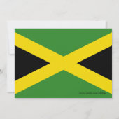 Baby shower uitnodiging met vlag van Jamaica (Achterkant)