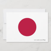Baby shower Uitnodiging met vlag van Japan (Achterkant)