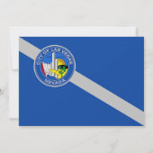 Baby shower uitnodiging met vlag van Las Vegas Cit (Achterkant)