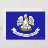Baby shower Uitnodiging met vlag van Louisiana (Achterkant)