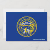 Baby shower uitnodiging met vlag van Nebraska (Achterkant)