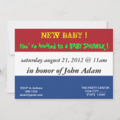 Baby shower Uitnodiging met vlag van Nederland (Voorkant)