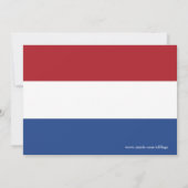 Baby shower Uitnodiging met vlag van Nederland (Achterkant)