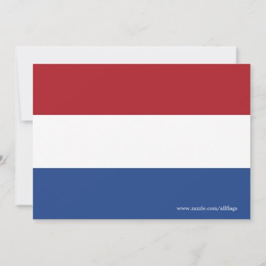 Baby shower Uitnodiging met vlag van Nederland (Achterkant)