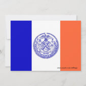 Baby shower uitnodiging met vlag van New York (Achterkant)
