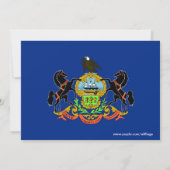 Baby shower Uitnodiging met vlag van Pennsylvania (Achterkant)