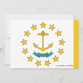Baby shower Uitnodiging met vlag van Rhode Island (Achterkant)