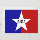 Baby shower uitnodiging met vlag van San Antonio (Achterkant)