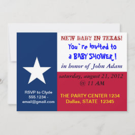 Baby shower Uitnodiging met vlag van Texas