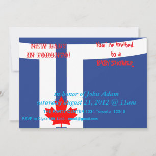 Baby Shower Uitnodiging met Vlag van Toronto