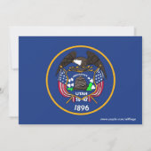 Baby shower uitnodiging met vlag van Utah (Achterkant)