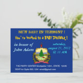 Baby shower Uitnodiging met vlag van Vermont (Staand voorkant)