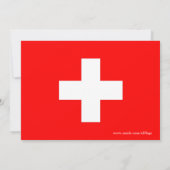 Baby shower Uitnodiging met vlag van Zwitserland (Achterkant)