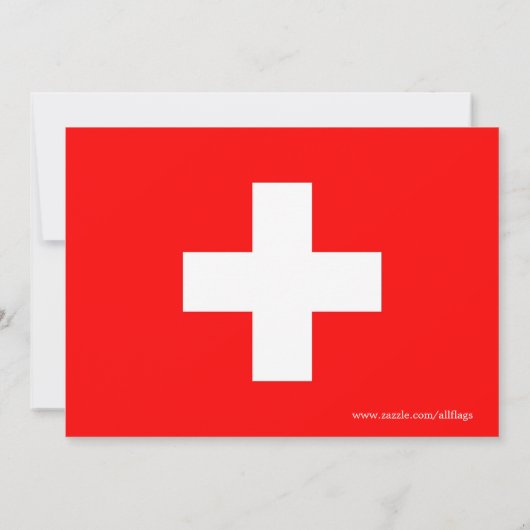 Baby shower Uitnodiging met vlag van Zwitserland (Achterkant)