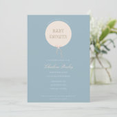 Baby Shower Uitnodiging Miniballon (Staand voorkant)