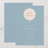 Baby Shower Uitnodiging Miniballon (Voorkant / Achterkant)