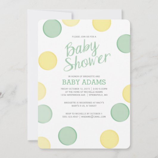 Baby shower Uitnodiging | Neutraal Baby belletje (Voorkant)