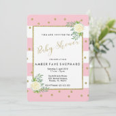 baby shower-uitnodiging, nieuwe baby, welkomstfees kaart (Staand voorkant)