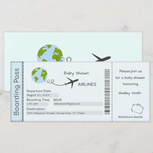 Baby shower Uitnodiging, Nieuwe babyuitnodiging Kaart