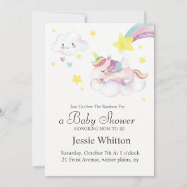 Baby shower Uitnodiging Ontwerp met Eenhoorn Thema