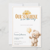 Baby Shower Uitnodiging Onze Zonneschijn (Voorkant)