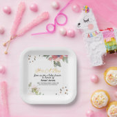 Baby shower Uitnodiging Papieren Bordje (Feest)