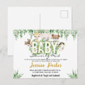 Baby Shower uitnodiging per e-mail Briefkaart (Voorkant / Achterkant)