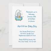 baby shower Uitnodiging - Personaliseren met naam (Achterkant)