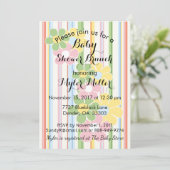 Baby shower Uitnodiging "Picknick Floral" (Staand voorkant)