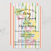 Baby shower Uitnodiging "Picknick Floral" (Voorkant / Achterkant)