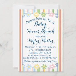 Baby shower Uitnodiging "Picknick Floral Invite 2"