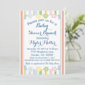 Baby shower Uitnodiging "Picknick Floral Invite 2" (Staand voorkant)
