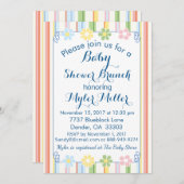 Baby shower Uitnodiging "Picknick Floral Invite 2" (Voorkant / Achterkant)
