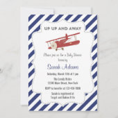 Baby shower uitnodiging rood en blauw (Voorkant)