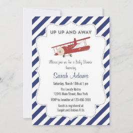  Baby shower uitnodiging rood en blauw