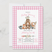 baby shower uitnodiging roze (Voorkant)