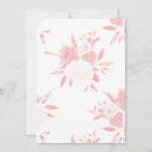 Baby shower Uitnodiging Roze Florence Waterverf (Achterkant)