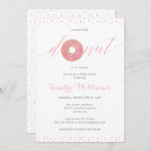 Baby shower Uitnodiging_Roze Kaart (Voorkant / Achterkant)