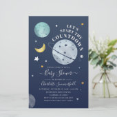 Baby shower Uitnodiging ruimtevaartuig Briefpapier (Staand voorkant)