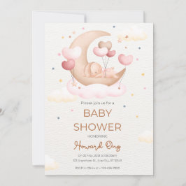 baby shower uitnodiging schattig konijn