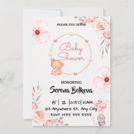 Baby shower uitnodiging - Schattige thema