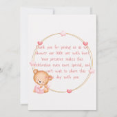 Baby shower uitnodiging - Schattige thema (Achterkant)