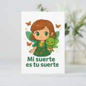 Baby shower-uitnodiging - Schattigee aankondiging  (Staand voorkant)