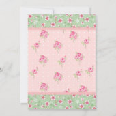 Baby shower Uitnodiging, Shabby Chic Baby shower Kaart (Achterkant)